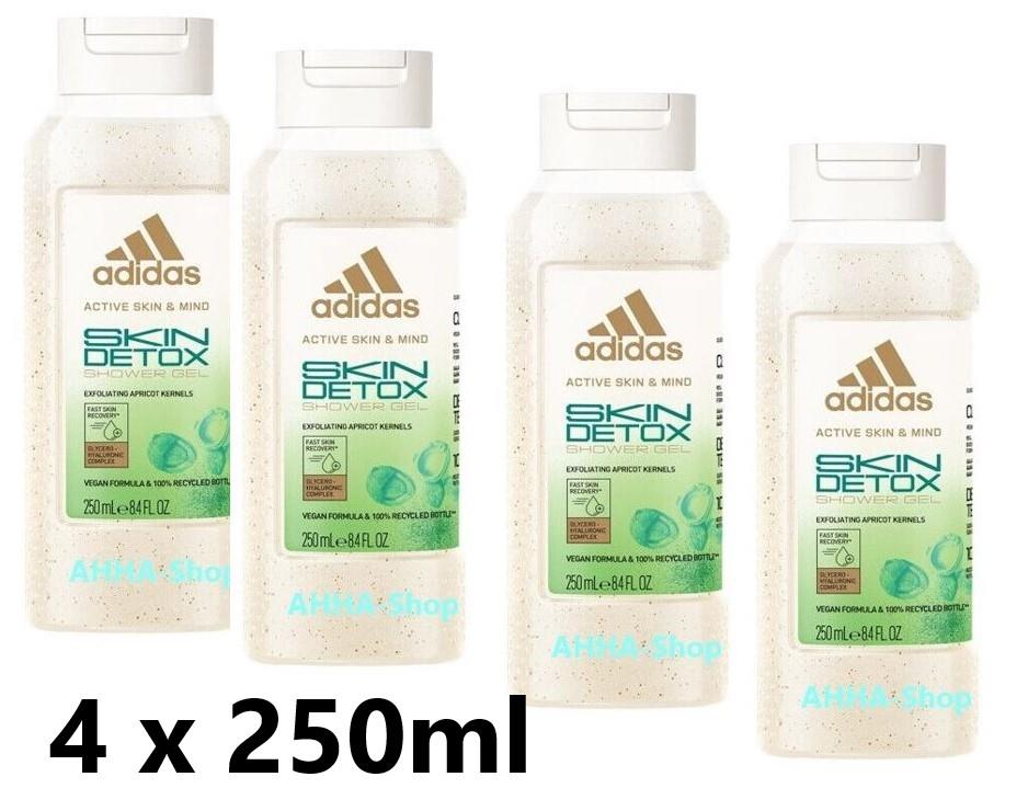 adidas  Skin & Mind Duschgel "Skin Detox", 4 x 250ml