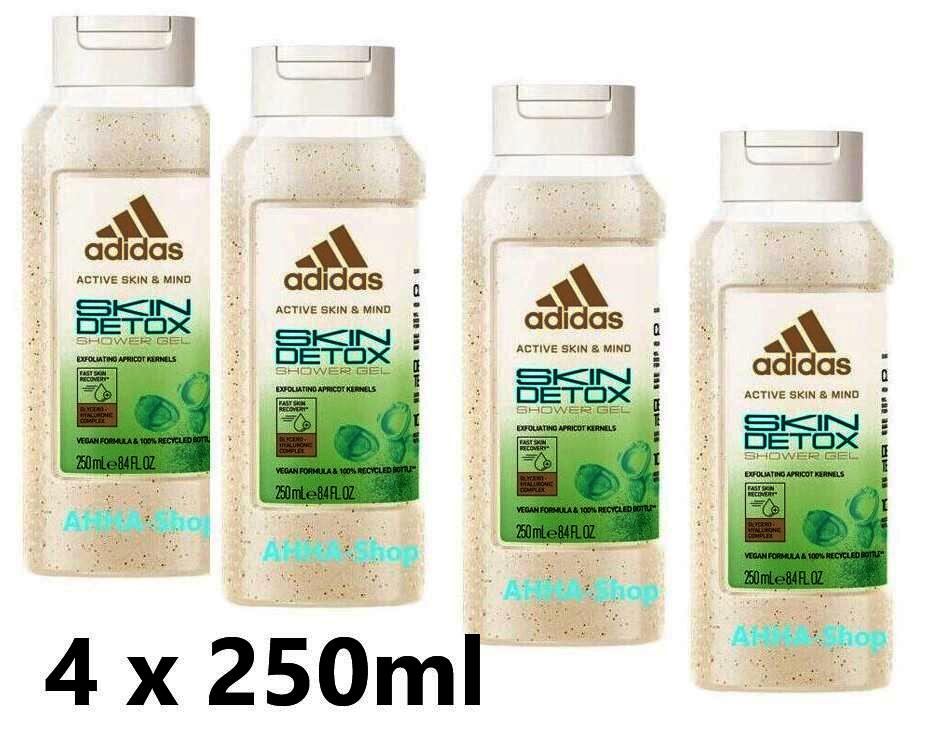 adidas  Skin & Mind Duschgel "Skin Detox", 4 x 250ml