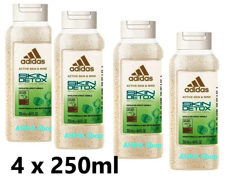 adidas  Skin & Mind Duschgel "Skin Detox", 4 x 250ml