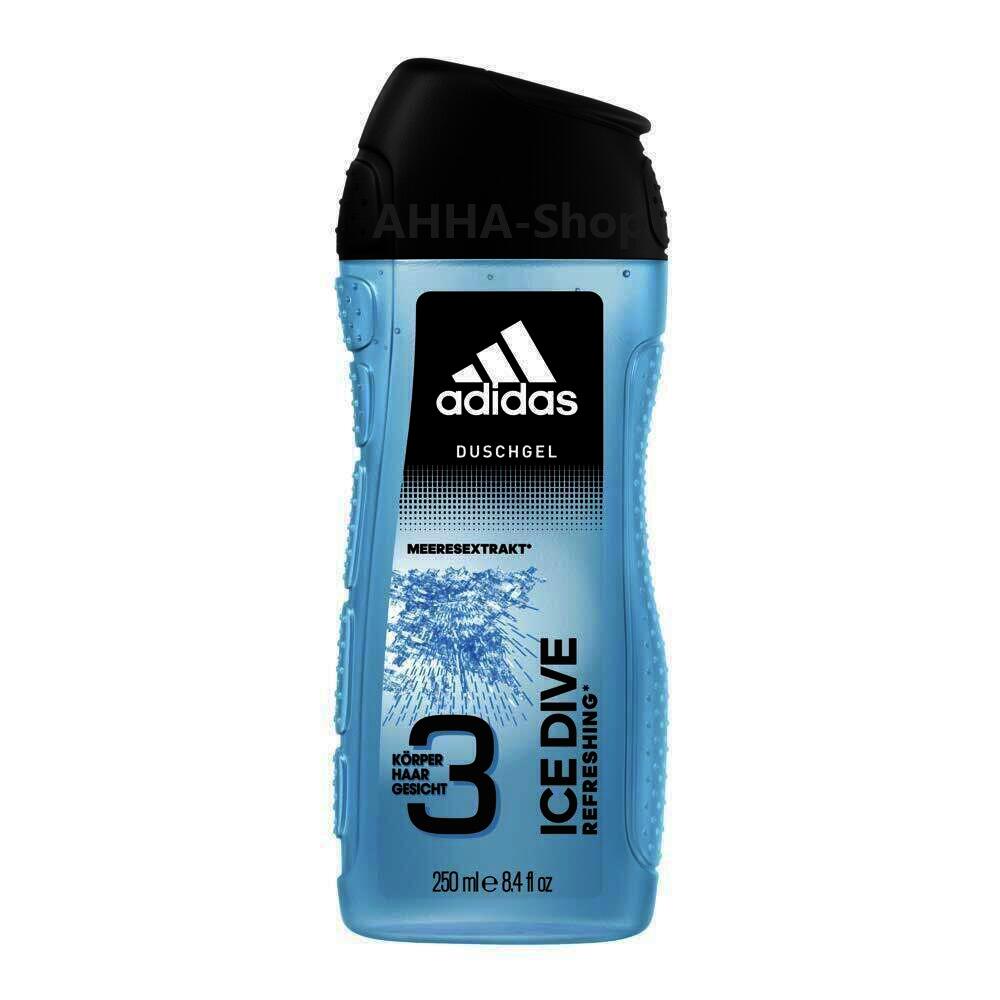 Adidas Men 3 in 1 Duschgel „Ice Dive„ 4 x  250 ml