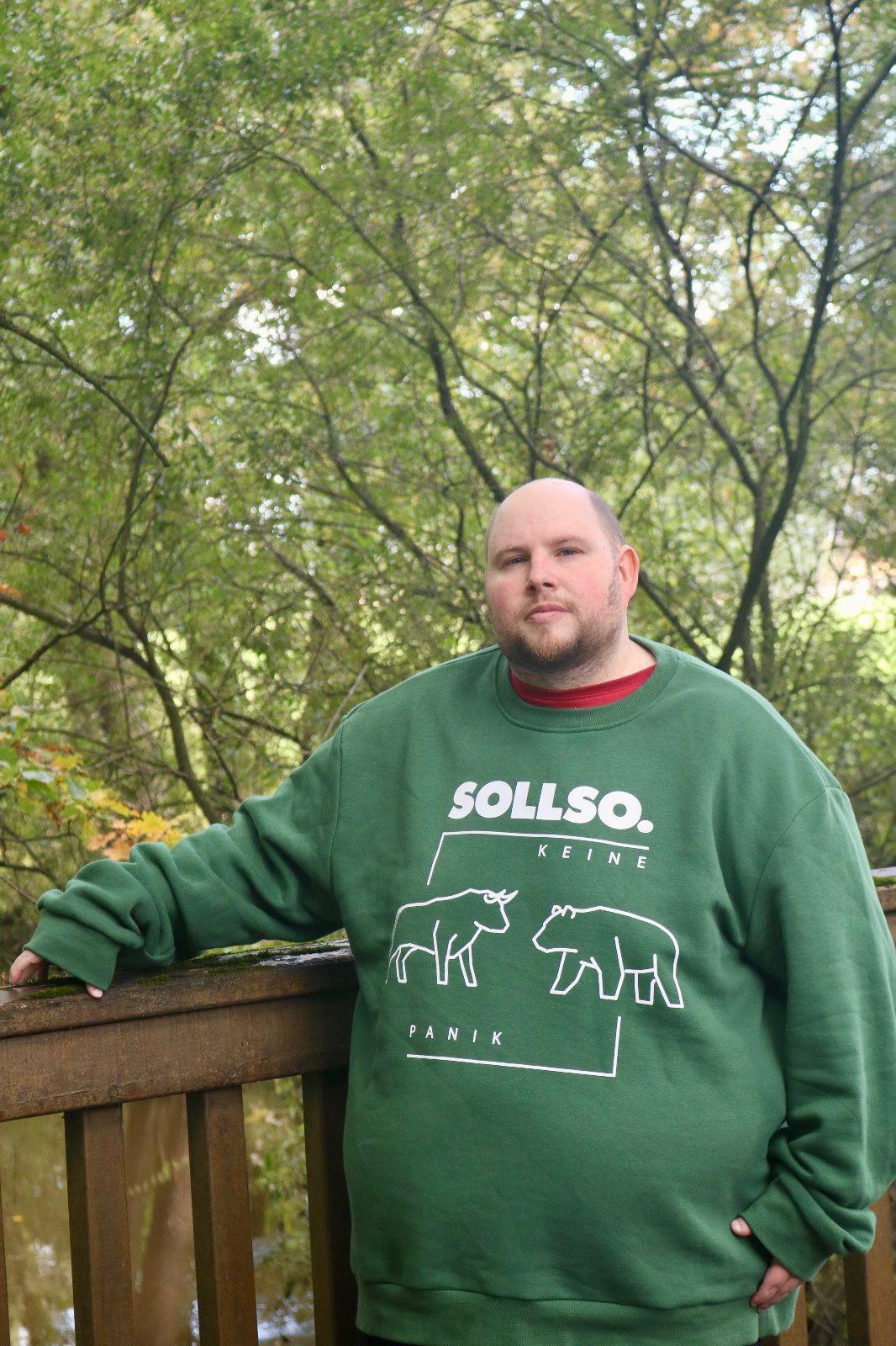 SOLLSO. Sweatshirt „Bull - Bear“, Farbe Jungle Green, Größe 8XL