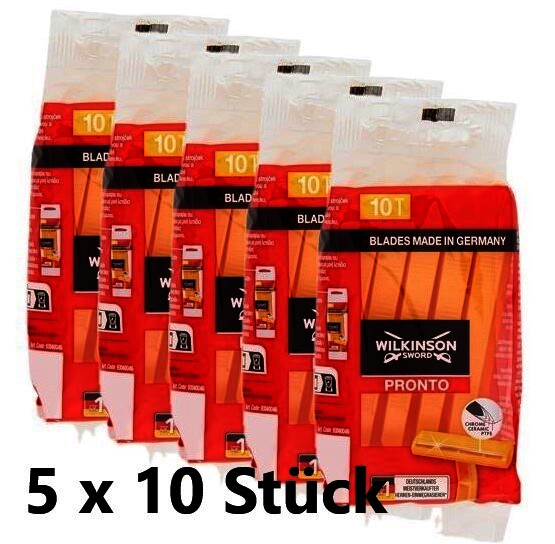Wilkinson PRONTO, Einwegrasierer mit 1 Klinge, 5 x 10 Stück