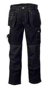 teXXor Canvas Bundhose "Panama", Berufshose, schwarz/schwarz Größe 52