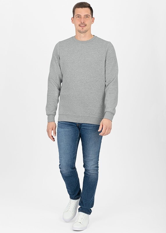 JAKO Sweat-Shirt Organic, hellgrau meliert, Gr.XXL