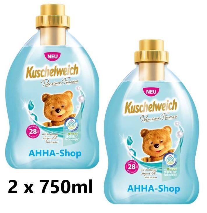 Kuschelweich Weichspüler "Premium Finesse". 2 x 750ml Flasche