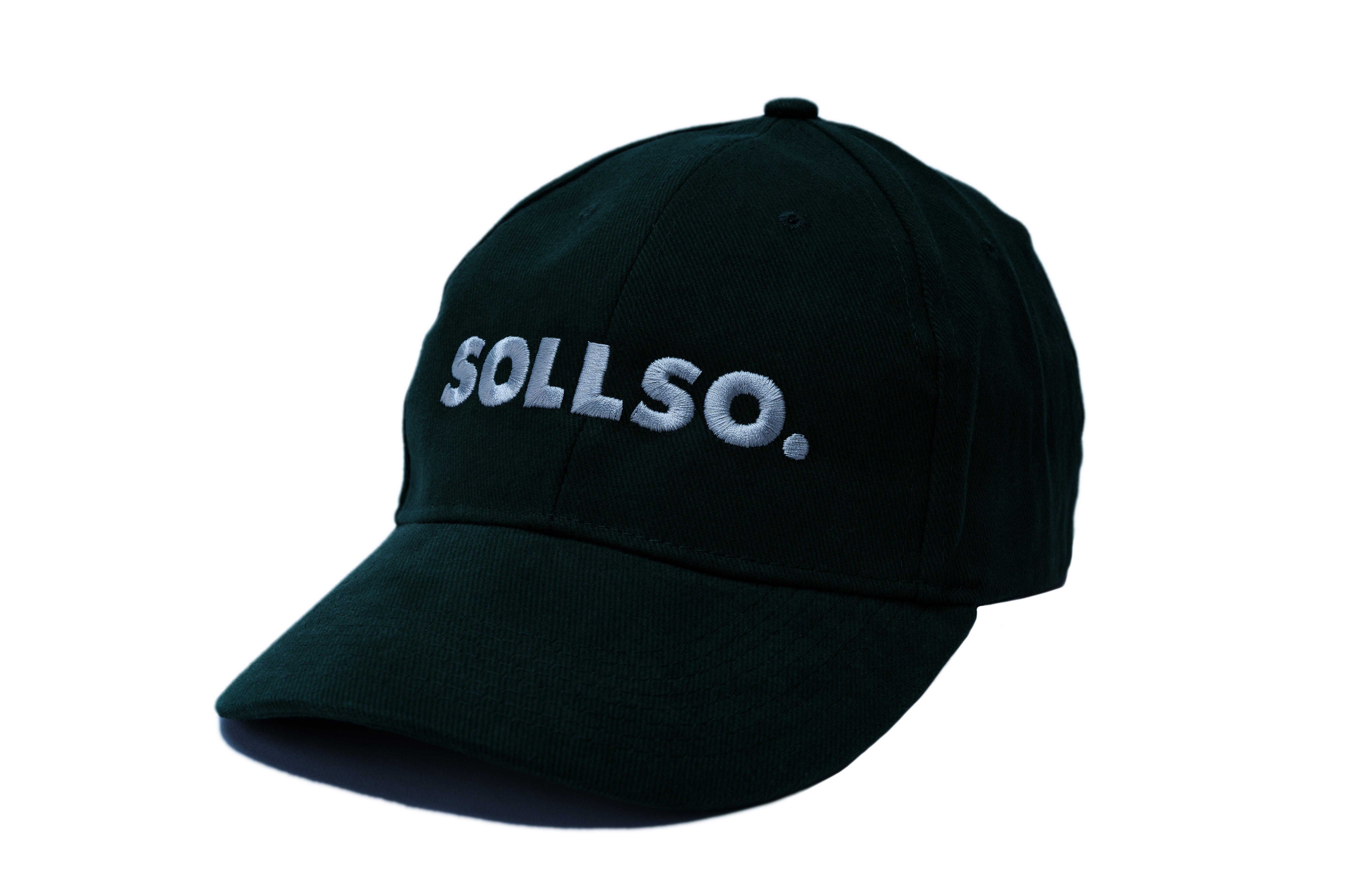 SOLLSO. 6 Panel Strong Front Raver Cap, Grün