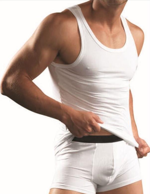Herren Unterhemd 4er Pack Feinripp Farbe: weiß, Größe 13